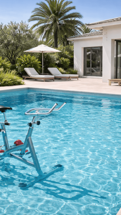Spa semi-rigide, douche solaire et aquabike à Fréjus dans Var