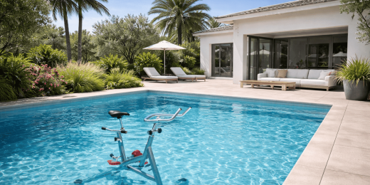 Spa semi-rigide, douche solaire et aquabike à Fréjus dans Var