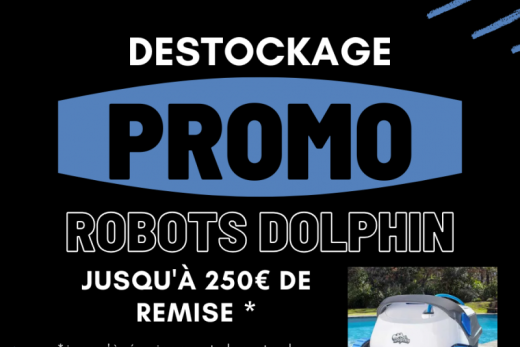 Profitez de nos offres de destockage sur les robots de piscine de la marque Dolphin by Maytronics